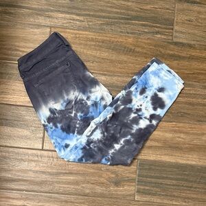 ITEM Black and Blue Tye Dye Denim Pants